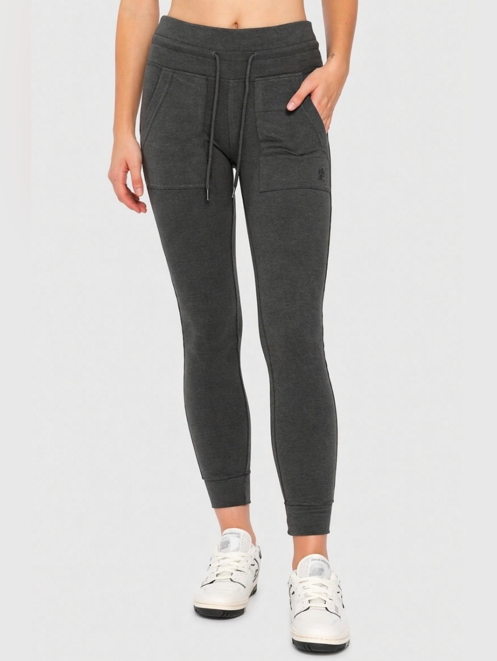 NWT Kuwalla Gray Jogger Leggings High Waisted Soft Stretch Athleisure Lounge